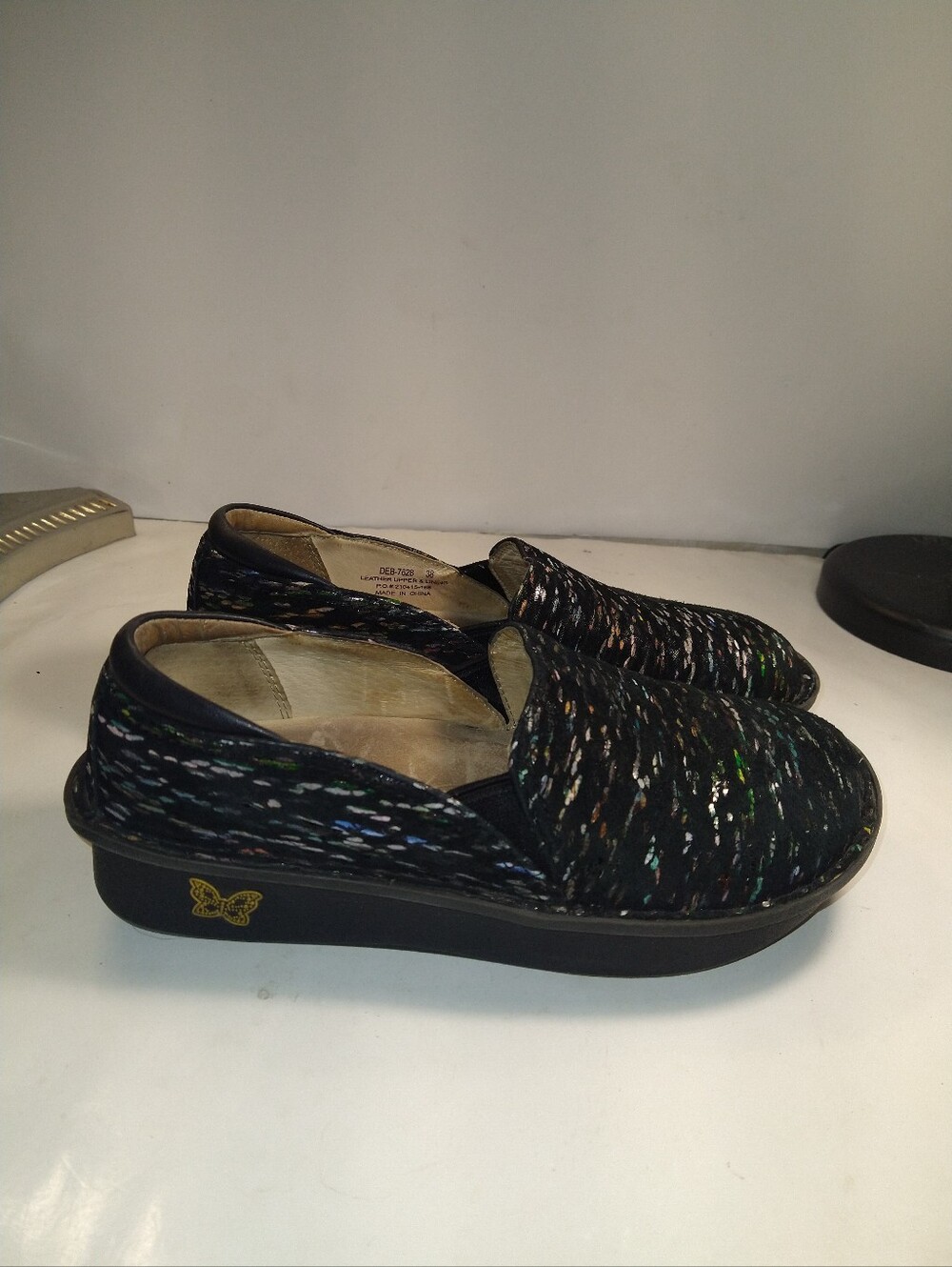 Alegria Debra Obscura Leather Slip On Clogs Shoes Women's sz 8(38).